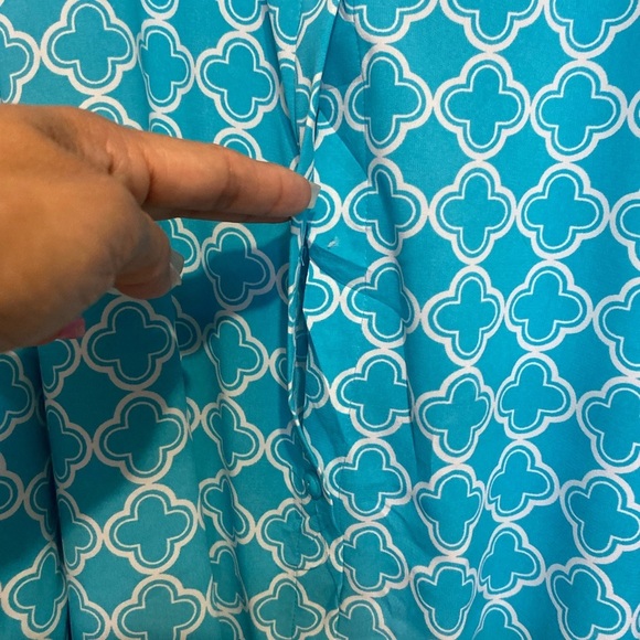 Susan Graver Multicolored Button Down Shirt with Tie Front - Picture 11 of 15